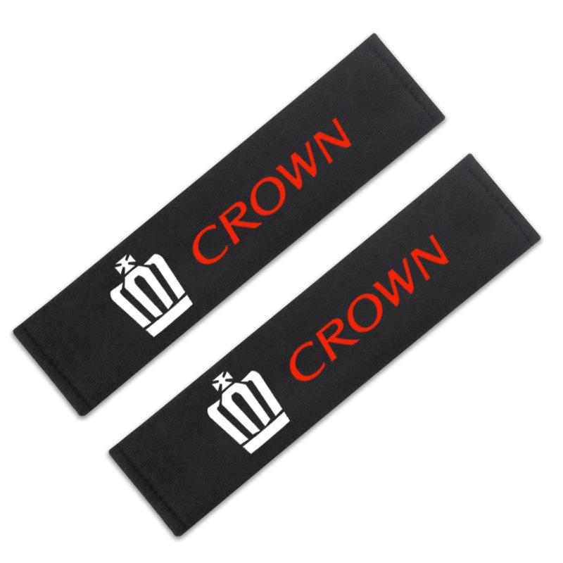 

2pcs Car Seat Belt Protect Shoulders Pads Case For Toyota Crown Accessories Car Styling