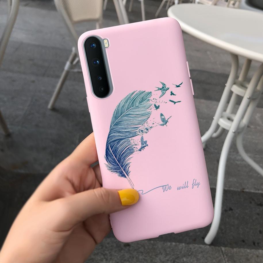 For Phone Case OnePlus Nord Cover Soft Silicone Leopard Flower Butterfly Painted Candy TPU Case For One Plus Nord 1 + Nord Coque