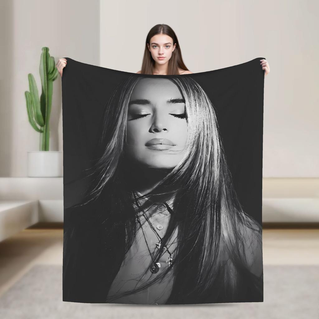 L-Lolas I-Indigos Spanish Singer  Blanket Quality Super Warm  Throw Blanket Winter Airplane Travel Living Room Fashion Bedspread