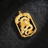 Panlong Square Brand Auspicious Pattern Copper Coin Versatile Jewelry Necklace Pendant
