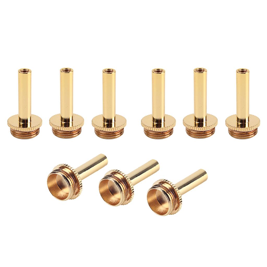 9pcs Copper Bb Trumpet Connecting Rod Screws Replacement Musical Parts Set