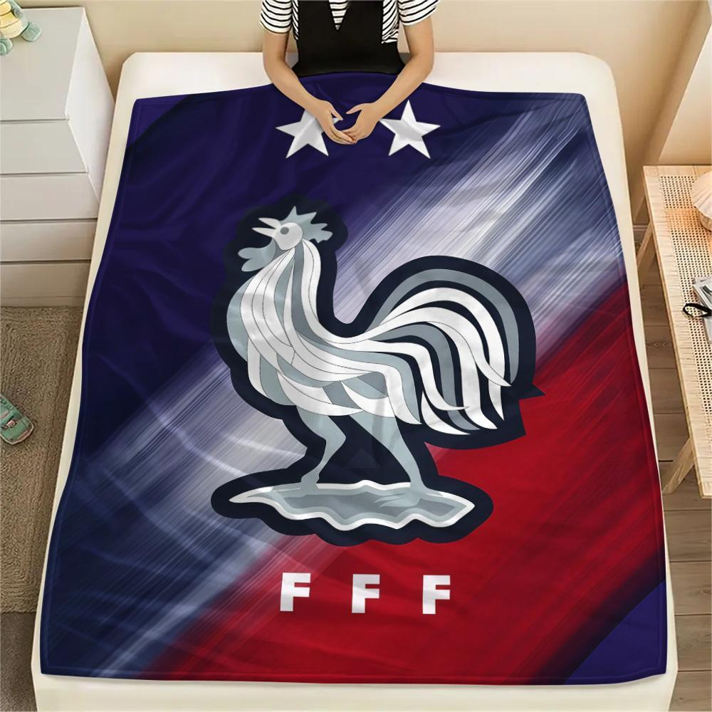 France National Football Team Flannel Blanket, High Quality Comfortable for All Seasons, Home Decor, Warmth and Comfort