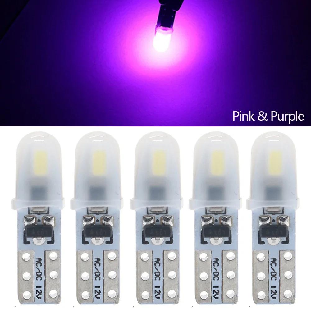 5/10PCS T5 Led Car Light Bulb W3W W1.2W Indicator Dashboard Instrument Wedge Lamp Auto Signal Light 12V Drop Shipping Supported