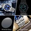 Man Wristwatch Quartz Men Business Watches Waterproof Luminous Date Week Stainless Steel Watch Male Reloj