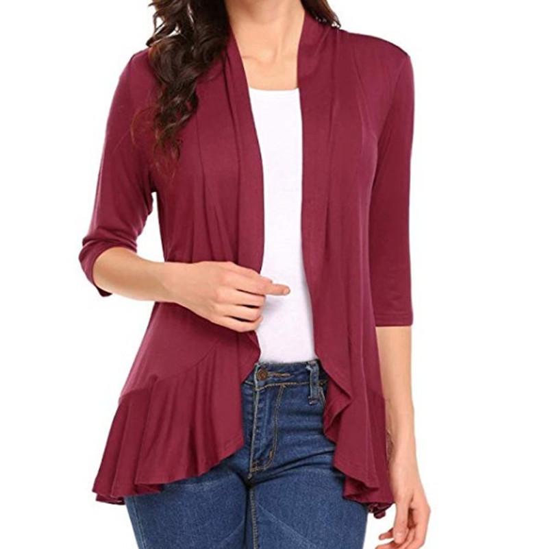 Spring & Autumn Women's Solid Color Cardigan - European & American Hot-Selling Fashion