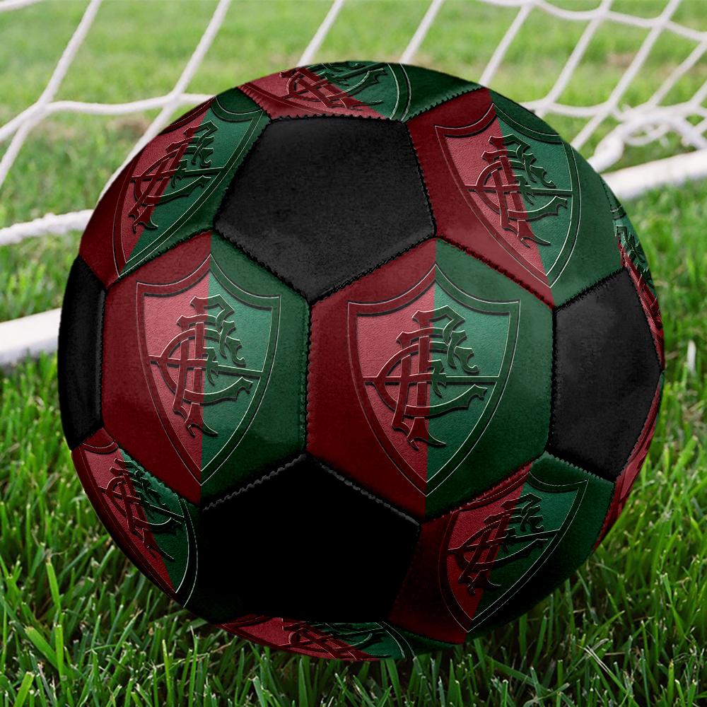 FC Fluminense Soccer Ball, colorful, suitable for all ages, machine-stitched, PVC material, competition grade, durable and high bounce