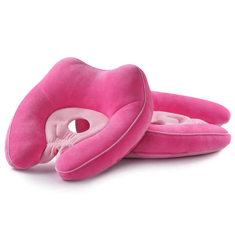 U-Shaped Memory Foam Neck Pillow with Cooling Gel, Perfect for Office, Travel, and Neck Support.