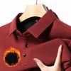 Men S Premium Fleece Thick Casual Business Polo Shirt