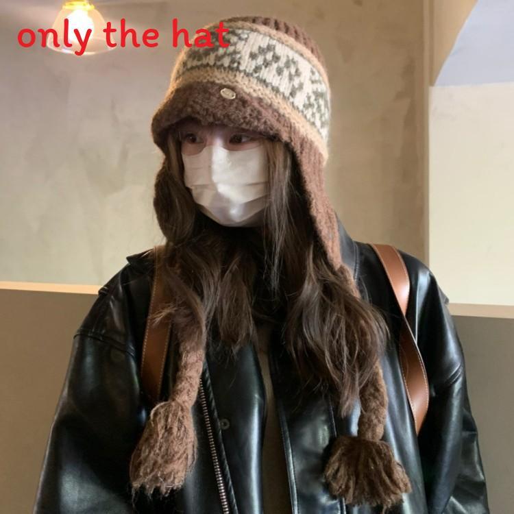 Vintage Knit Beret Wool Blend Warm Hat For Autumn Winter Women StyleN