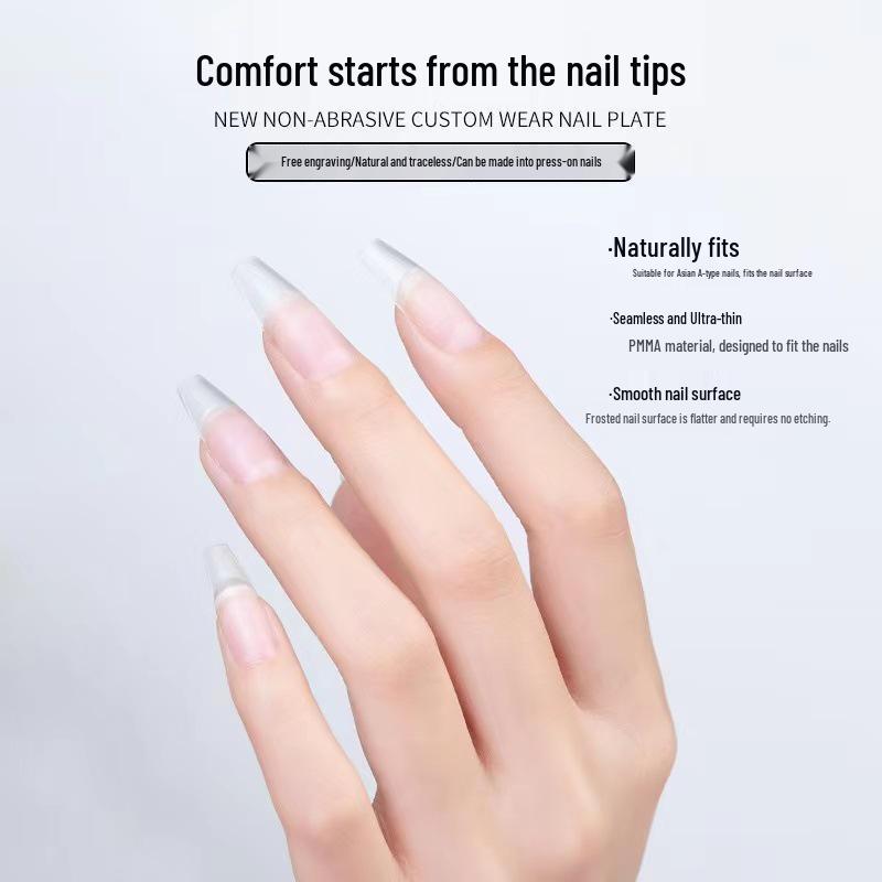 

Ultra-Thin Frosted Seamless Full Cover Wearable Nails - Special Sizes, No-Filing Required
