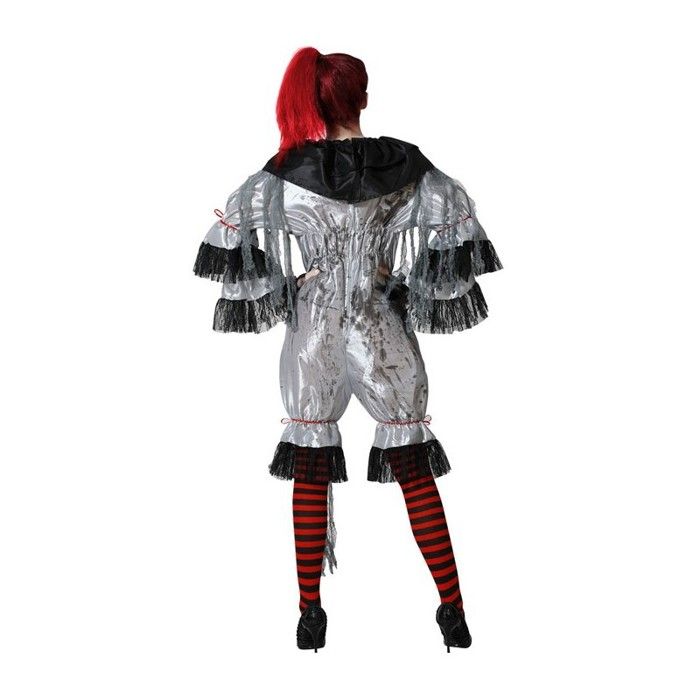 Damenkostüm Clown Grau Blutig