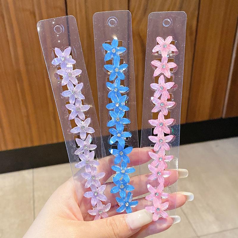 10ks/sada Dívčí květina Mini spona do vlasů pro zaplétání vlasů Knoflíky do vlasů Sponky do vlasů Barrette Styling Vlasové doplňky
