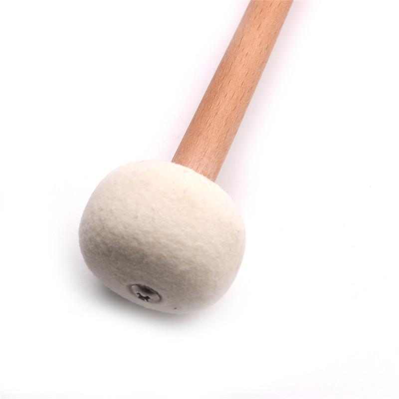 2pcs Timpani Mallet Drumstick Felt Head Wood Handle Anti-slip Bass Drum Sticks Indispensable