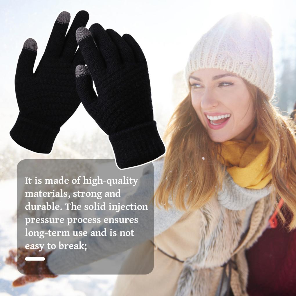 Gloves Screen Warm Mitten Unisex Woman Winter Gloves Knitted Mittens