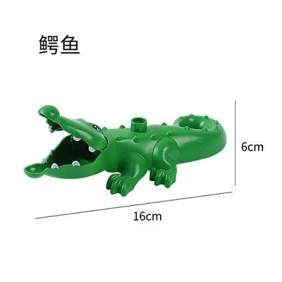 Large Building Block Set Zoo Animal Dinosaur Marine Creature Scale Modeling Horse Dog Cat Fish Compatible with Duplo Block Bricks