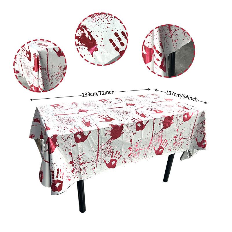 New Halloween Pumpkin Waterproof Tablecloth Creative Skull Spider Series Halloween Party Decoration Table Cloth Kitchen Tool