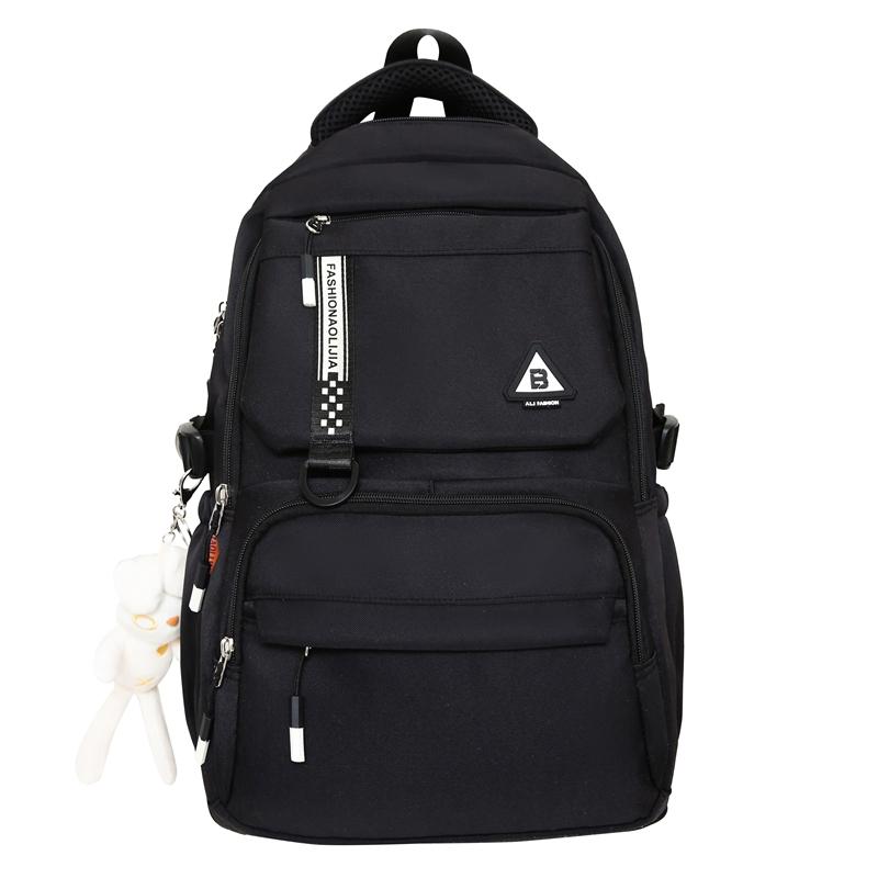 

Цветной школьный рюкзак для девочек, школьный рюкзак для старшеклассников 3–6 классов, рюкзак для мальчиков чёрный