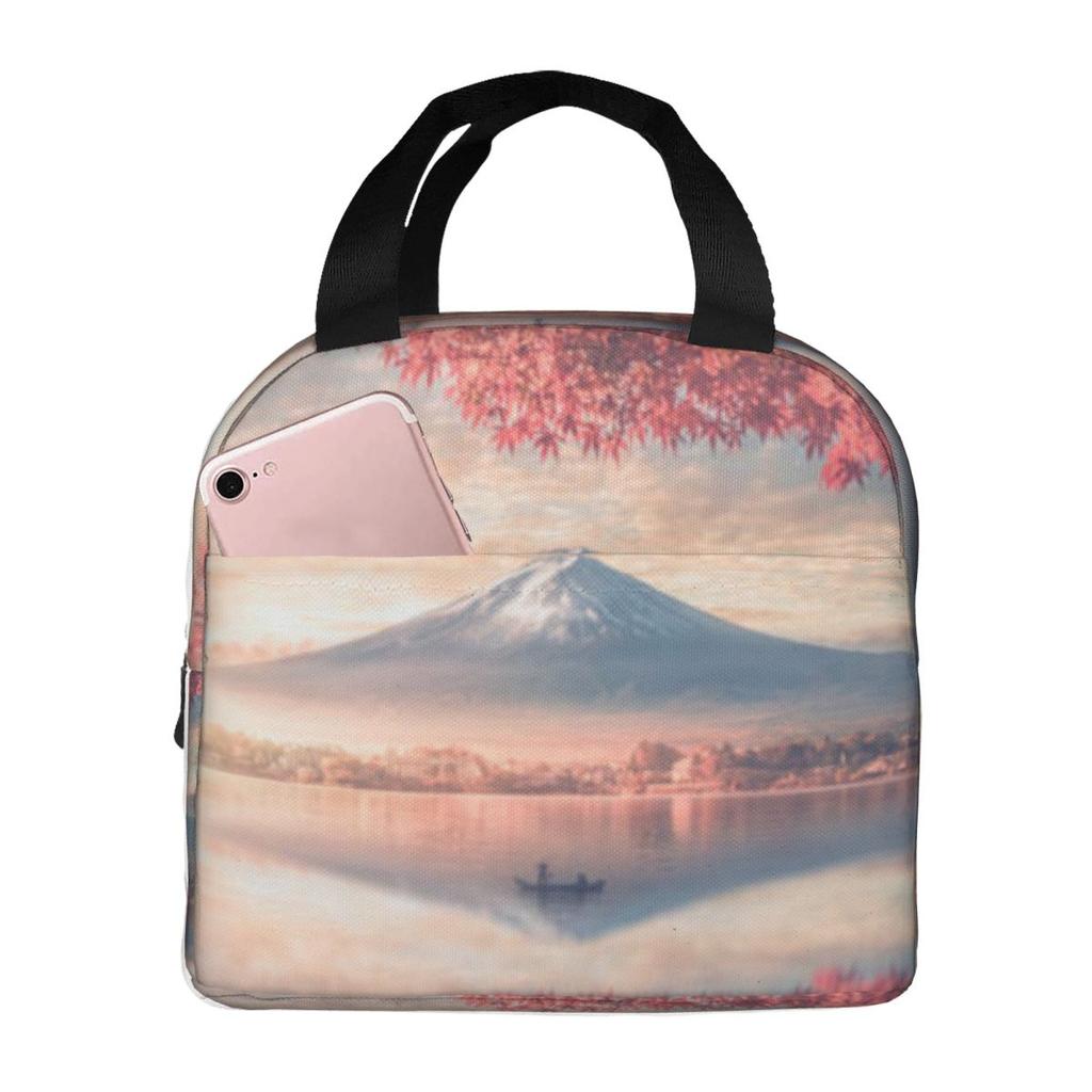 Landscape Of Mount Fuji And The Sea Insulated Lunch Bag for Office Cooler Thermal Food Box Tote Leakproof Lunch Boxes Container