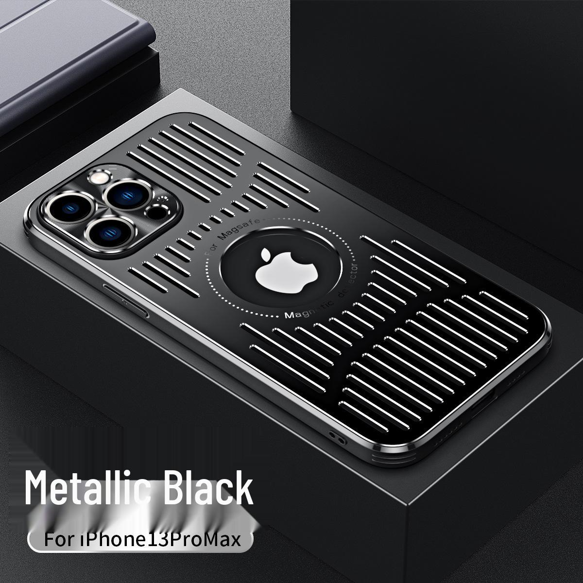 

Magnetic Metal Heat Dissipation Case for iPhone 16 Pro Max, Apple 14/15 Full Coverage Drop-Proof Shell iPhone 12 Pro Max