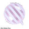 18" Round Striped Candy Aluminum Foil Balloon for Baby Birthday or Children's Day Decoration