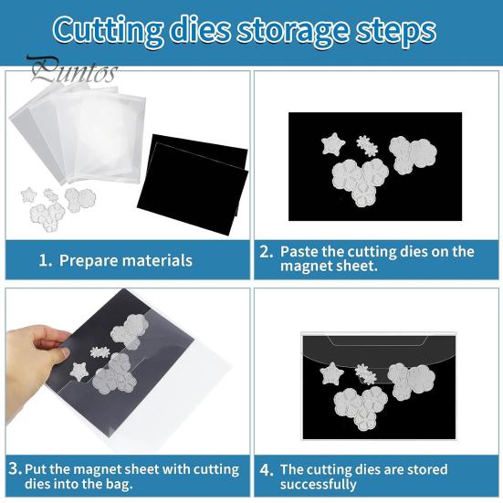 40 szt. Torba do przechowywania stempli Zagęszczone arkusze magnetyczne Łatwa i wygodna organizacja DIY Akcesoria do scrapbookingu