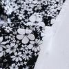 Italian Black & White Floral High-Count Cotton Poplin Fabric for Designer Dress Shirts