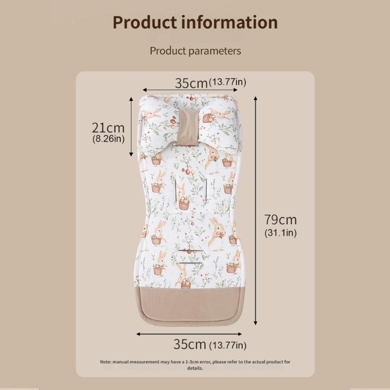 Breathable Pram Seat Pad Mattress Toddlers Newborns Strollers Seat Liner Strollers Pad Baby Pushchair Double Sided Cushion
