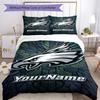 Philadelphia Eagles Personalisiertes Namens-Bettwäsche-Set Atmungsaktiver Bettbezug Mit Kissenbezügen Dekorative Bettwäsche Für Schlafzimmer Heimdekoration Geburtstag
