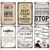 Putuo Decor Coffee Vintage Tin Metal Sign Decorative Plaque Retro Plate Cafe Kitchen Man Cave Coffee Bar Club Wall Decoration