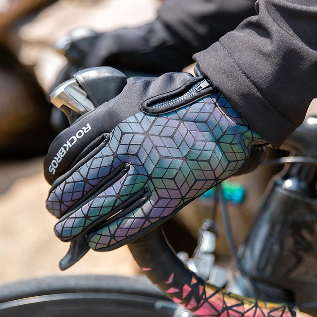 ROCKBROS Ciclism Vreme Rece Smartphone Perfect pentru și Școală Mănuși, Mănuși Toamnă/Iarnă, Antiderapante, Compatibile, Unisex, Drumeții, Navetă,