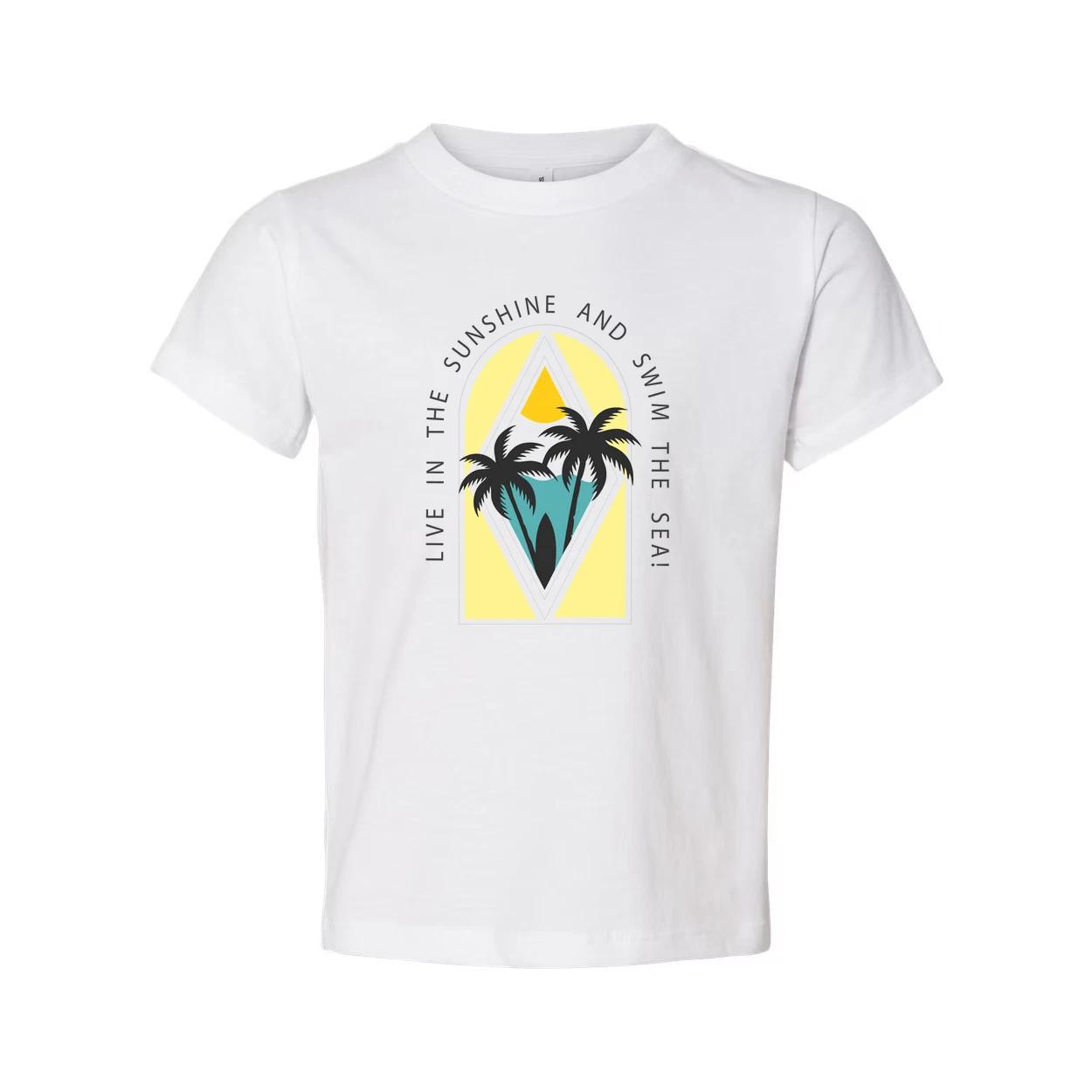 

Surfing Graphic T Shirt For Men And Women With Palm Trees And Sunny Sea Scene Ar 3XL