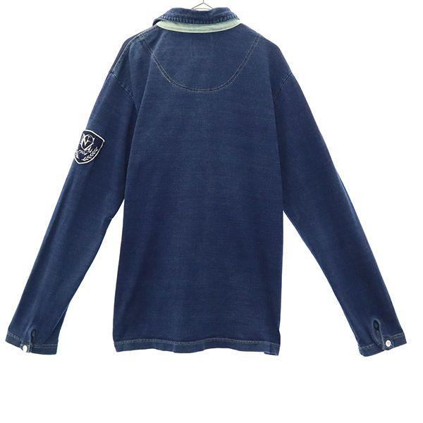 CANTERBURY OF NEW ZEALAND Logo patch Long sleeve Lager shirt M Polo shirt Men's Used