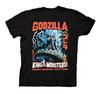 Godzilla Herren T-Shirt Klassisch Vintage Blitz Godzilla Bild Mit Kanji Unisex T-Shirt