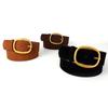 Pin Buckle Suede Leather Belt Luxury Design Wide Waistband Women Waist Belt  Coat Skirt Decoration