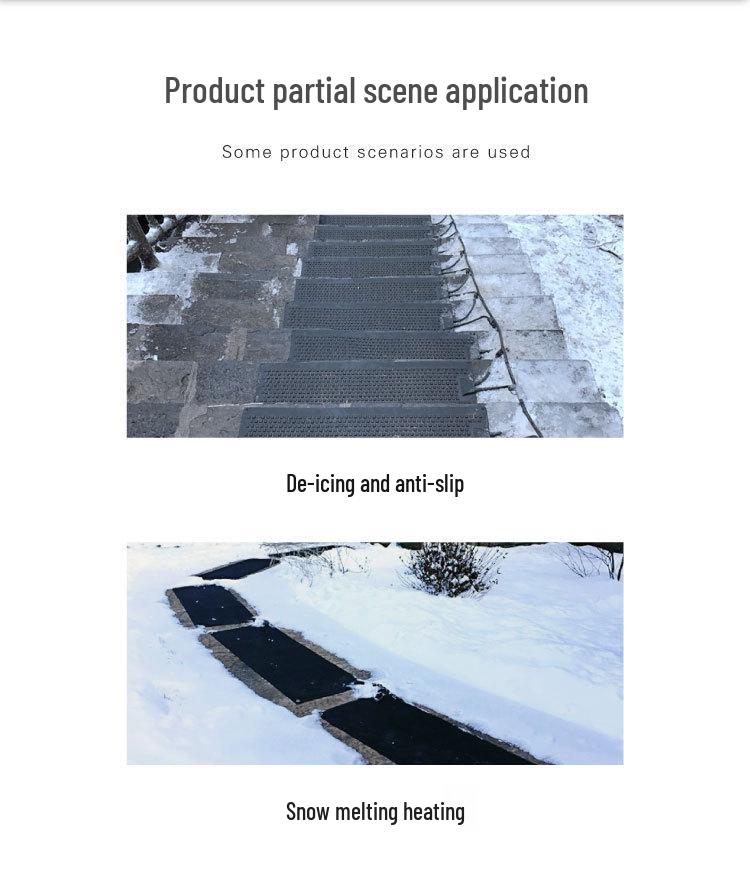 Winter Outdoor Anti-Slip Heated Snow Melting Rubber Mat X20