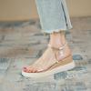 Fashion Pearl Women's Sandals Clear Wedges Heel Sexy Ladies Shoes 2025 Luxury Vip Footwear New Breathable Fashion on Offer Casual Shoe