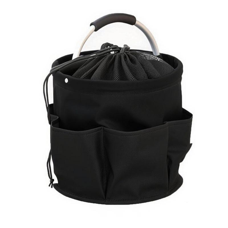 Multifunctional Outdoor Folding Basket with Drawstring Bag Portable Camping Picnic Beach Garden Basket