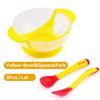 Children Tableware Baby Learning Dishes Suction Cup Assist Food Bowl Temperature Sensing Spoon Bowl