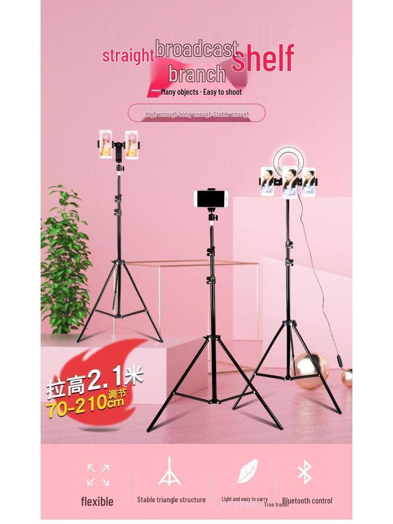Handyhalter Stativ mit Licht für Live-Streaming, Fotografie und Selfie.