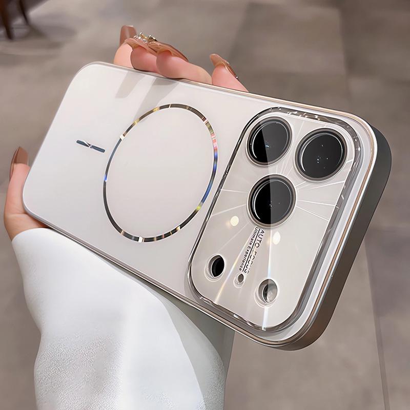Apple 17 Pro Max Electroplated Magnetic Case with AG Frosted iPhone 16 Full Lens Film