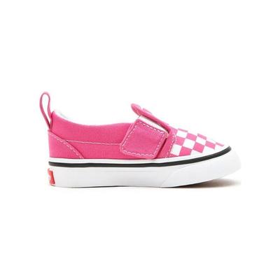Slip On Low Top Toddler Shoes Pink White Plaid Infant And Toddler VN0A348830Z