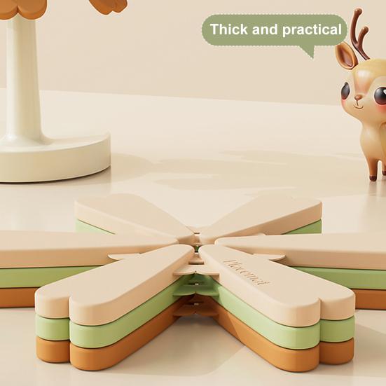 Yousheng Silicone Trivet for Hot Dishes Christmas Tree Pot Holder Heat Resistant Coasters Insulation Pad for Kitchen