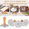 [Zinc Alloy Cookie Stamp] 1pc Zinc Alloy Cookie Stamp Mold with Floral Swirl Pattern | Ergonomic Handle Precision Baking Tool for Cookies, Cupcakes