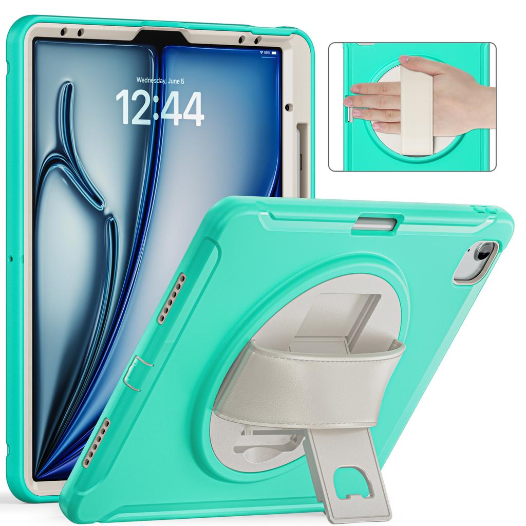 360 Rotatable Stand Case Universal For iPad Air 13 2025 M3 2024 M2 Pro 12.9 2018 2020 2021 2022 3rd 4th 5th 6th Gen PC-TPU Cover