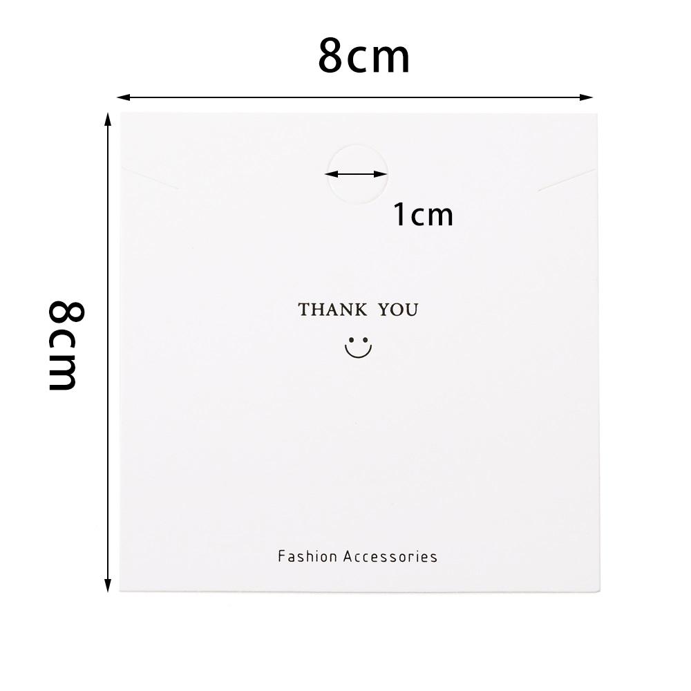 

50pcs 8*8cm Square Display Cards Earrings Necklaces Hang Tag Ear Studs Paper Card For DIY Jewelry Classic Clip Accessories 8x8cm