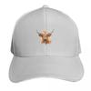 Highland Cattle Cow Longhaired Watercolor Baseball Cap Sports Cap Luxury Brand Western Hat Unisex Hat Unisexs Caps Womens