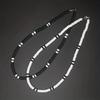 Colier Hombre Bohemia Alb Negru Margele moi din polimer Colier Bărbați Collier Homme Colier Masculin pentru Bărbați Femei Collana Uomo