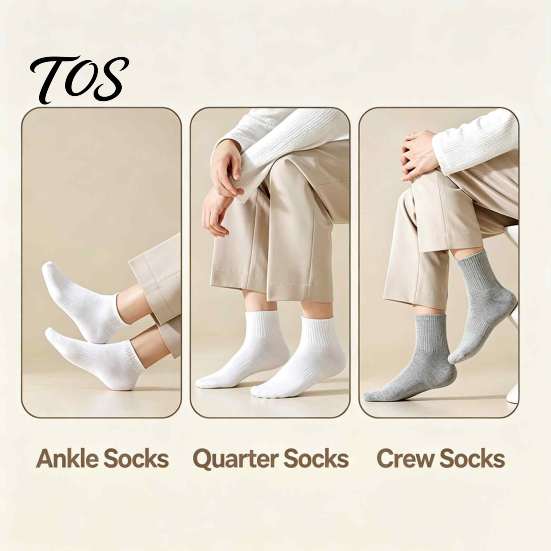 Moisture Wicking Cotton Socks 5 Pair Crew for Men Women, Extra Loose Ankle Sports Socks, Non-Binding Breathable Solid Color Versatile Athletic All Day