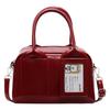 Frosted Retro Boston Bag Portable 2025 Early Spring New Fashion Niche Design Sense Large Capacity Messenger Bag