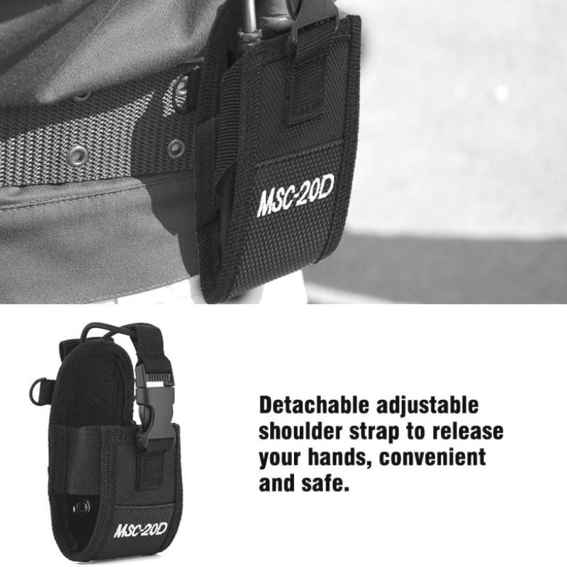 1 Set Two Way Radio Case With Adajustable Shoulder Strap Nylon Walkie Talkie Holder Pouch Bag For Uv-5R Bf-888S